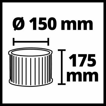 Einhell Faltenfilter für Staubklasse L 2351126